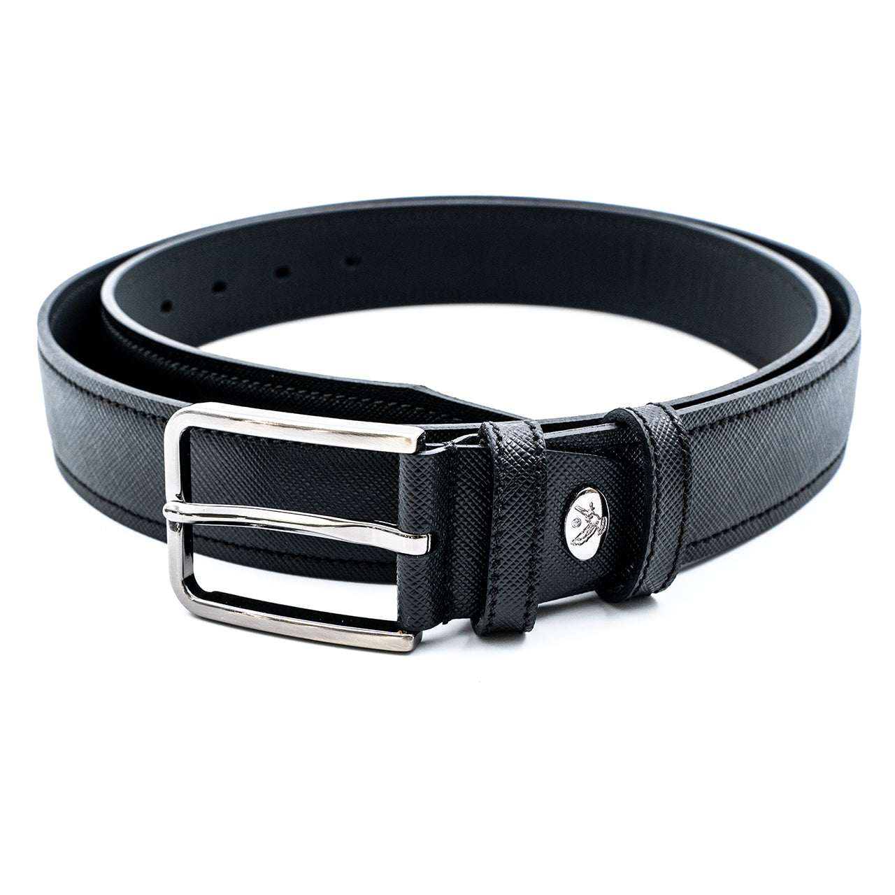 Curea de Bărbați Multi-Strat din Piele Naturală Saffiano 3.5 CM– Arhitectură Premium și Rafinament Italian