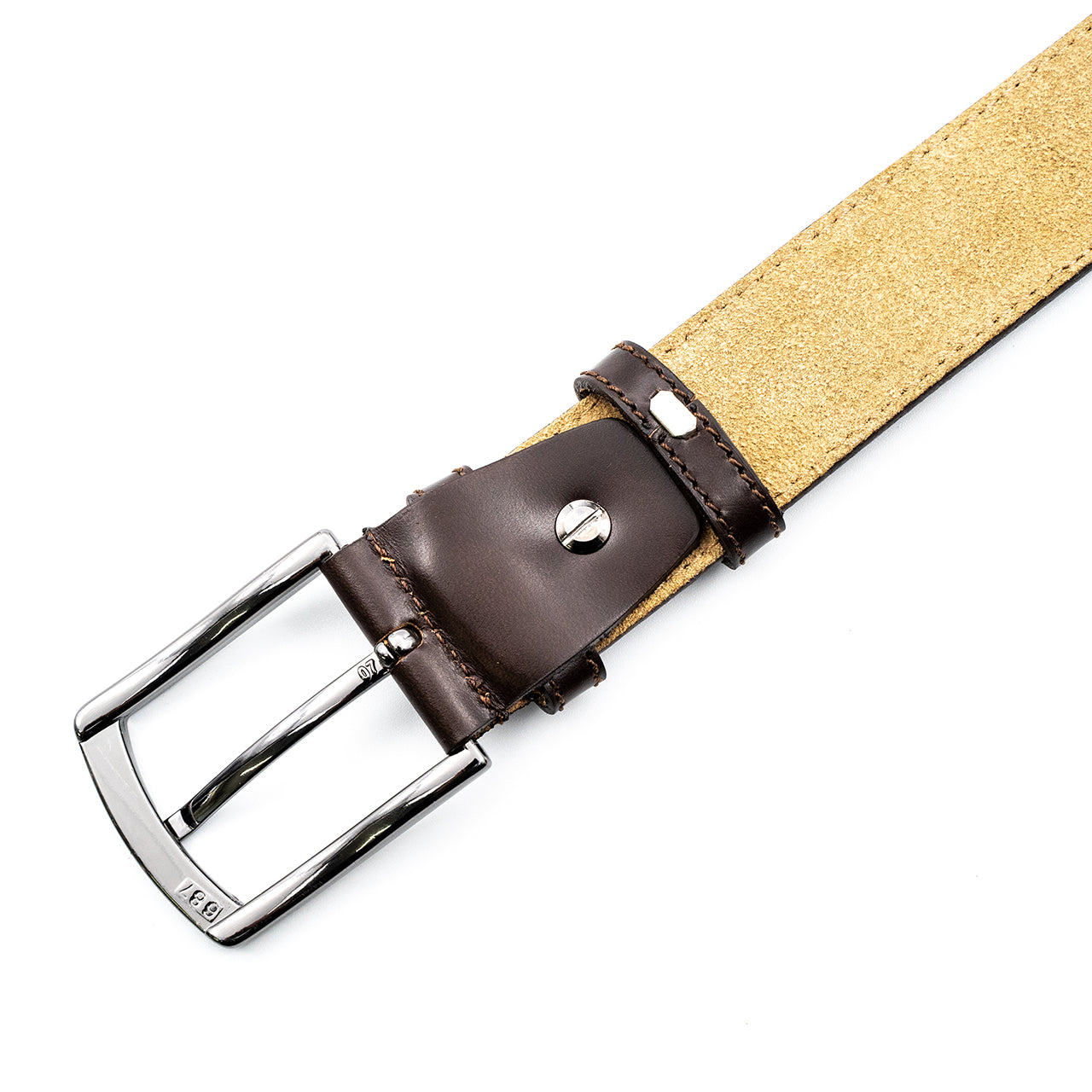 Curea de Bărbați din Piele Naturală de Vițel Superioară 3.5CM – Marochinărie Premium și Croială Arhitecturală
