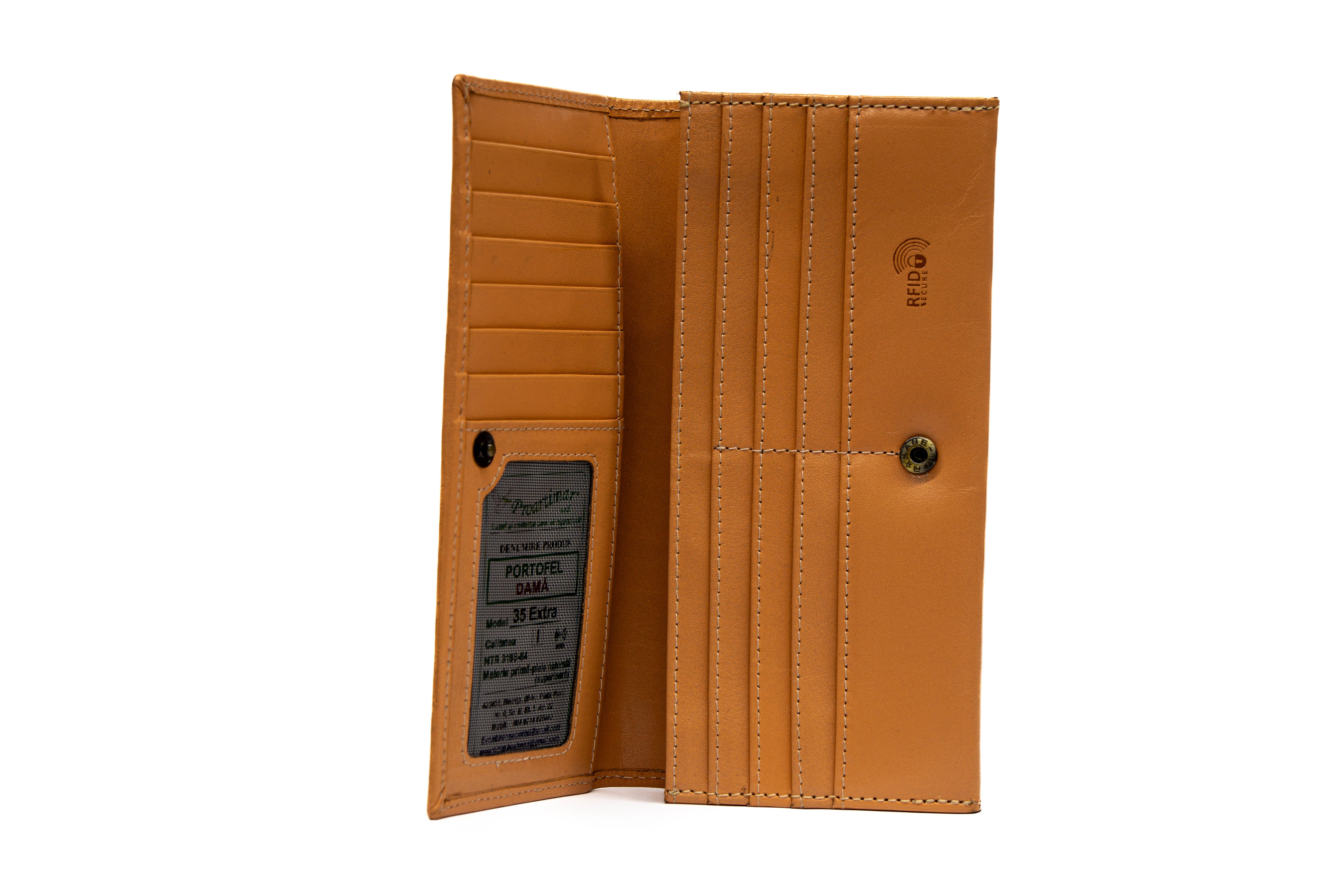 Portofel Elegant de Damă din Piele Naturala tratata Analin Lux și Eleganta Protectie RFID