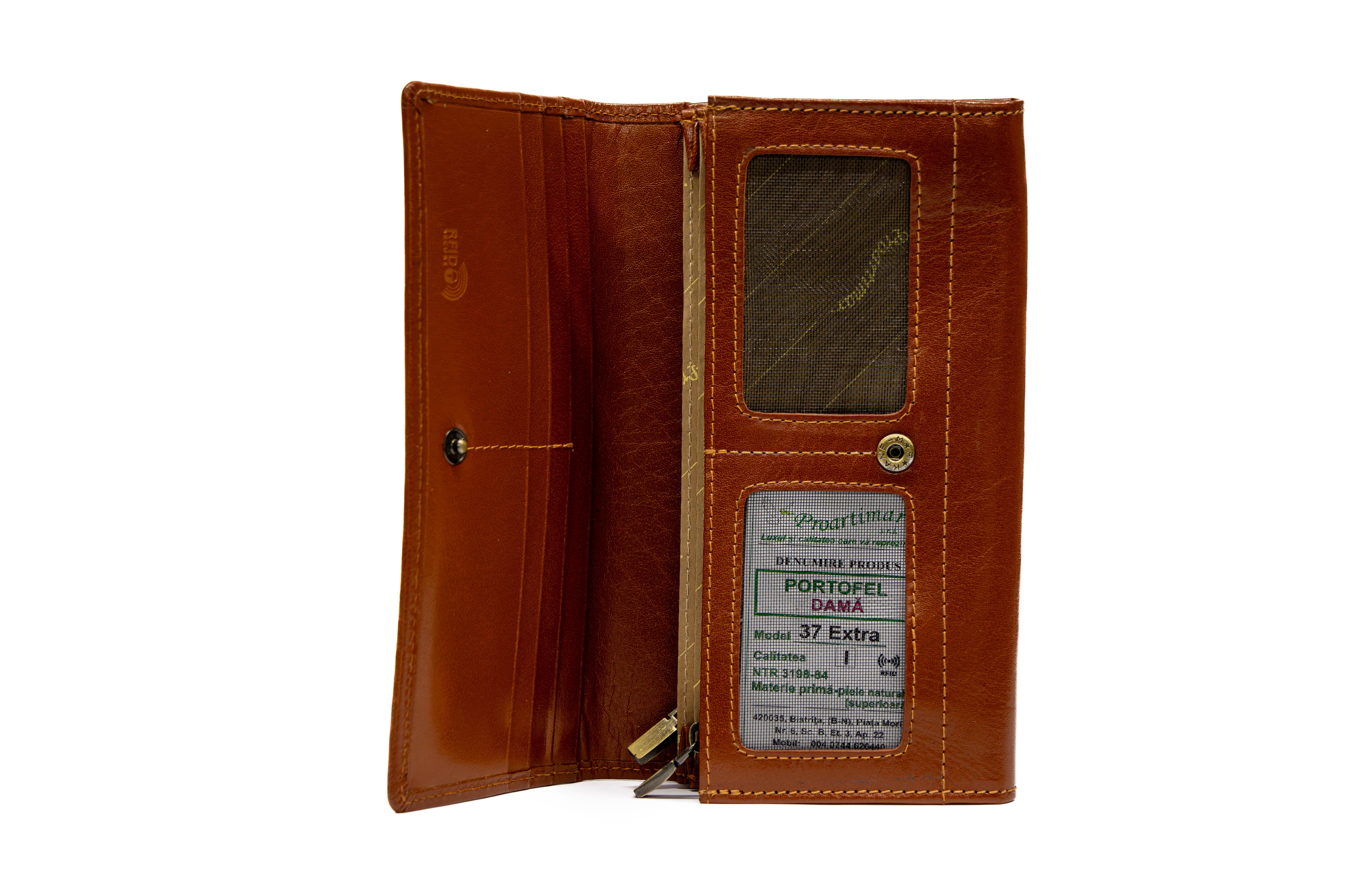 Portofel Elegant de Damă din Piele Naturala tratata Analin Lux și Eleganta Protectie RFID