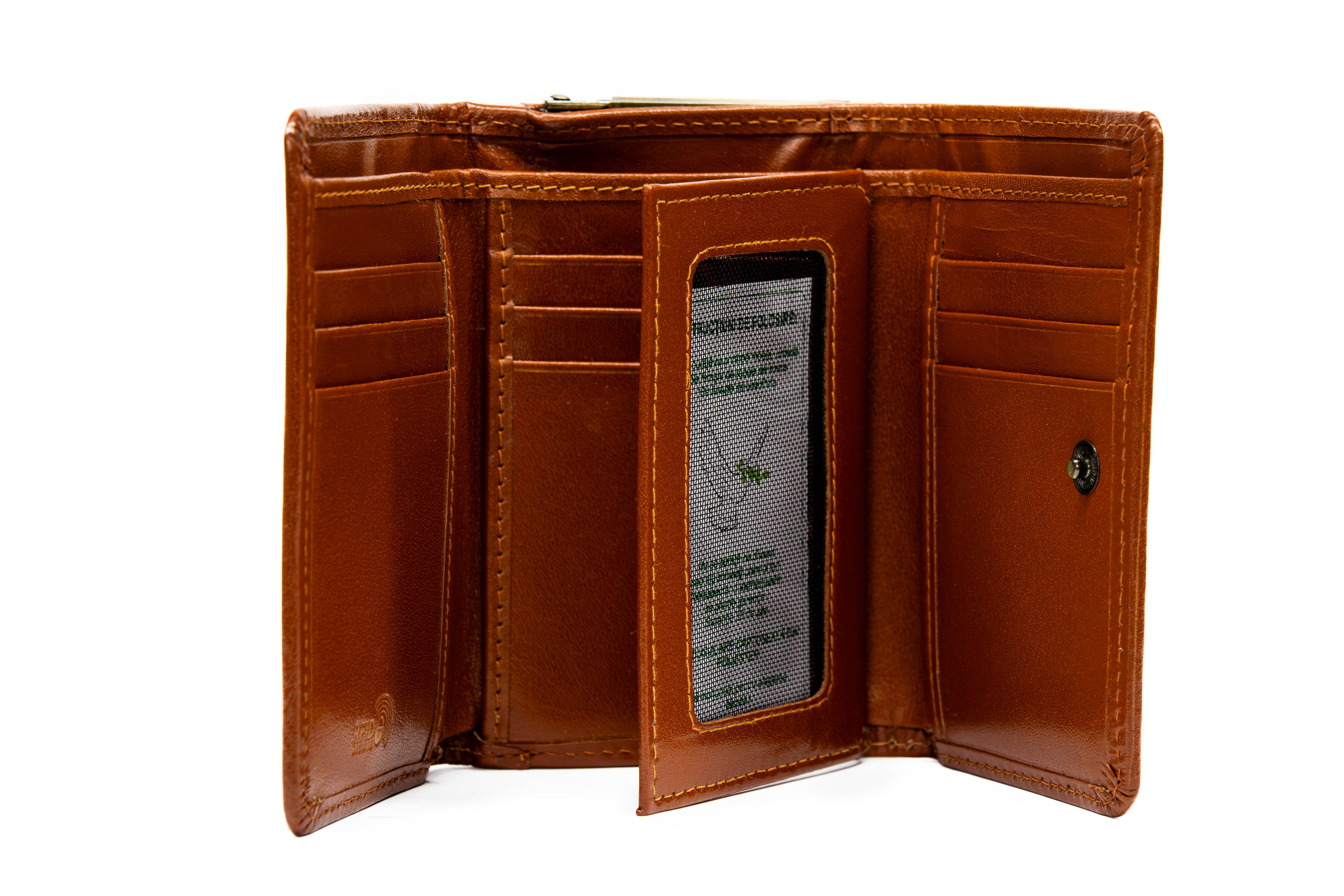 Portofel Elegant de Dama din Piele Naturala Analin Lux Si Eleganta cu Protectie RFID