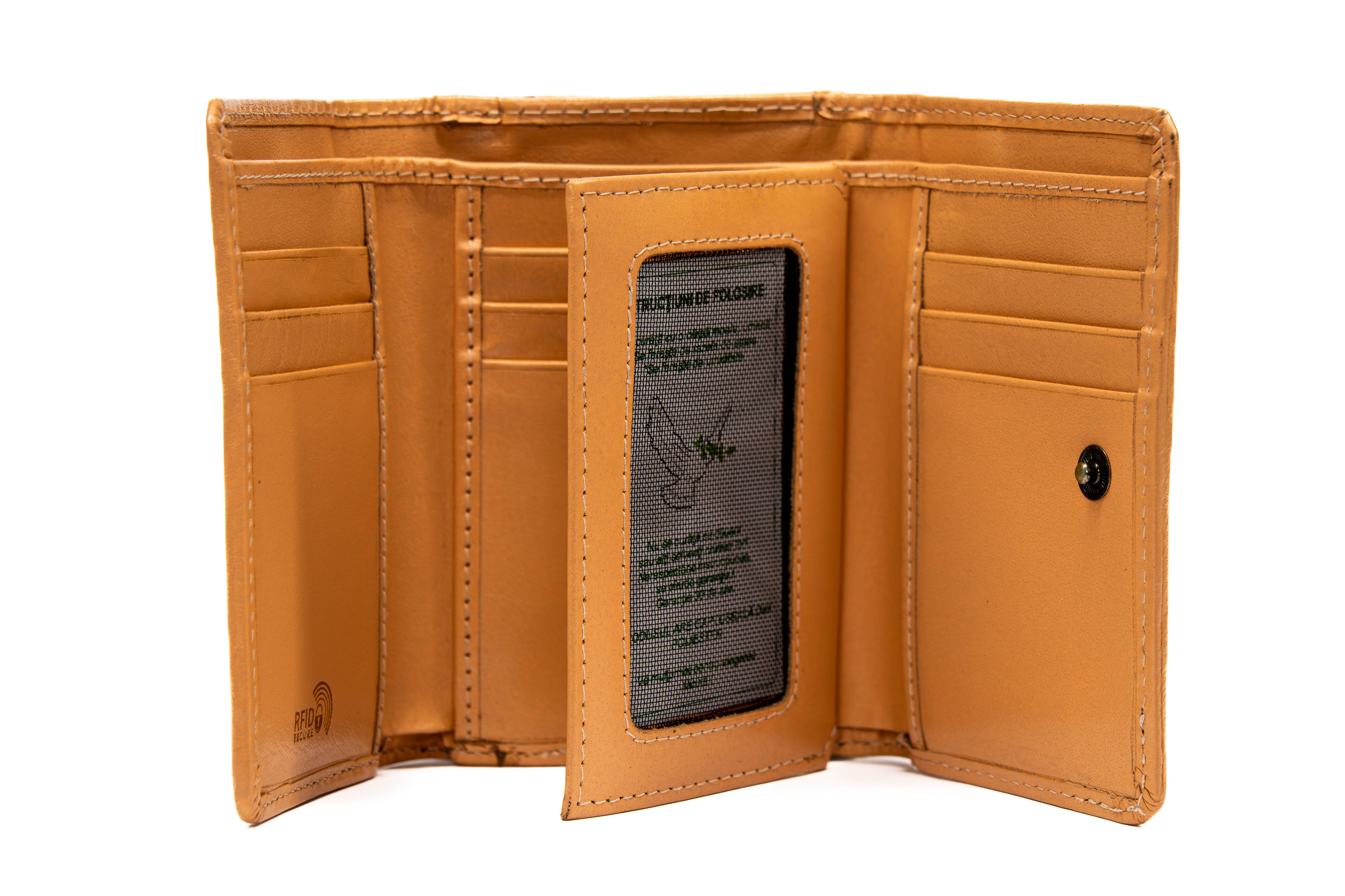 Portofel Elegant de Dama din Piele Naturala Analin Lux Si Eleganta cu Protectie RFID