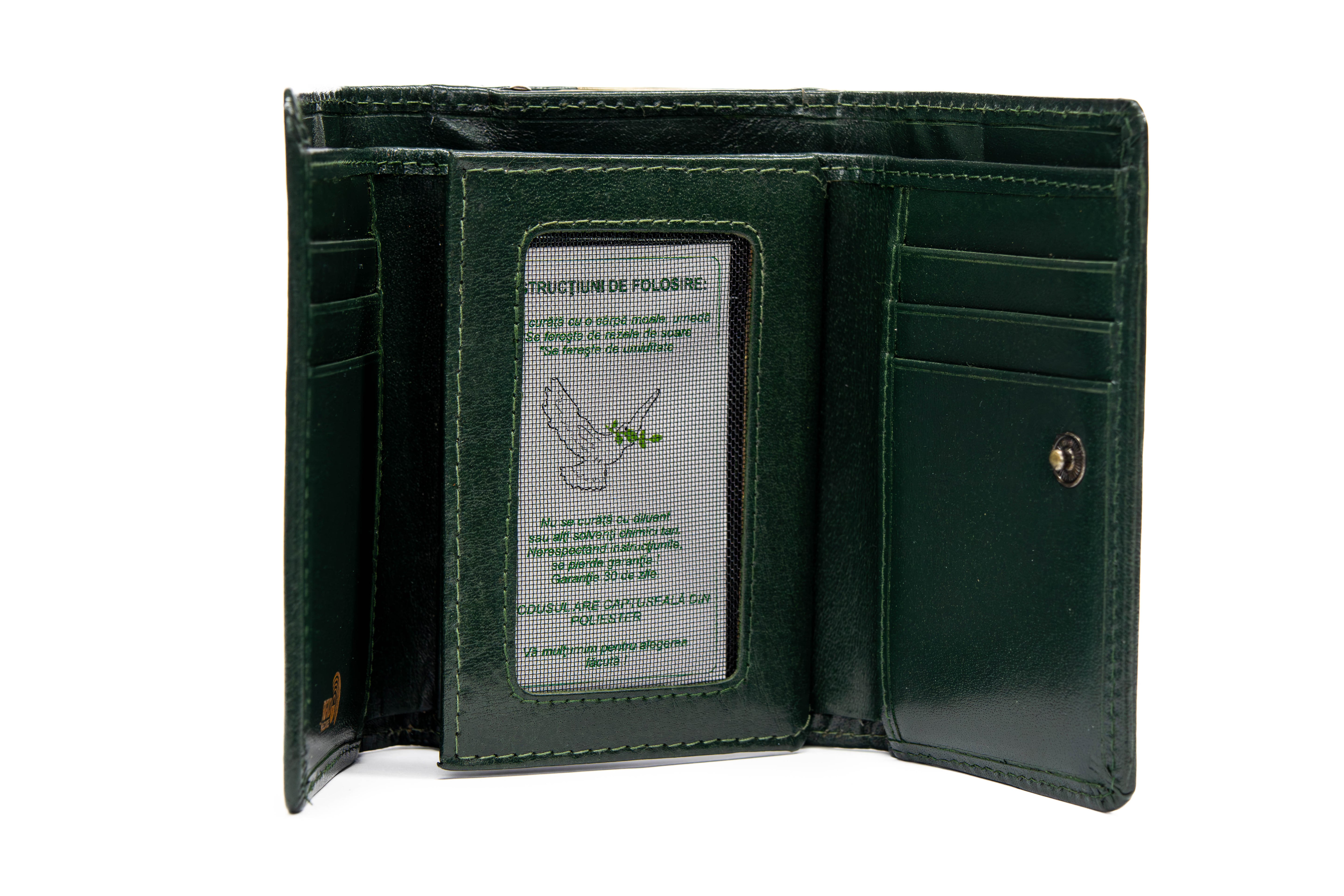 Portofel Elegant de Dama din Piele Naturala Analin Lux Si Eleganta cu Protectie RFID