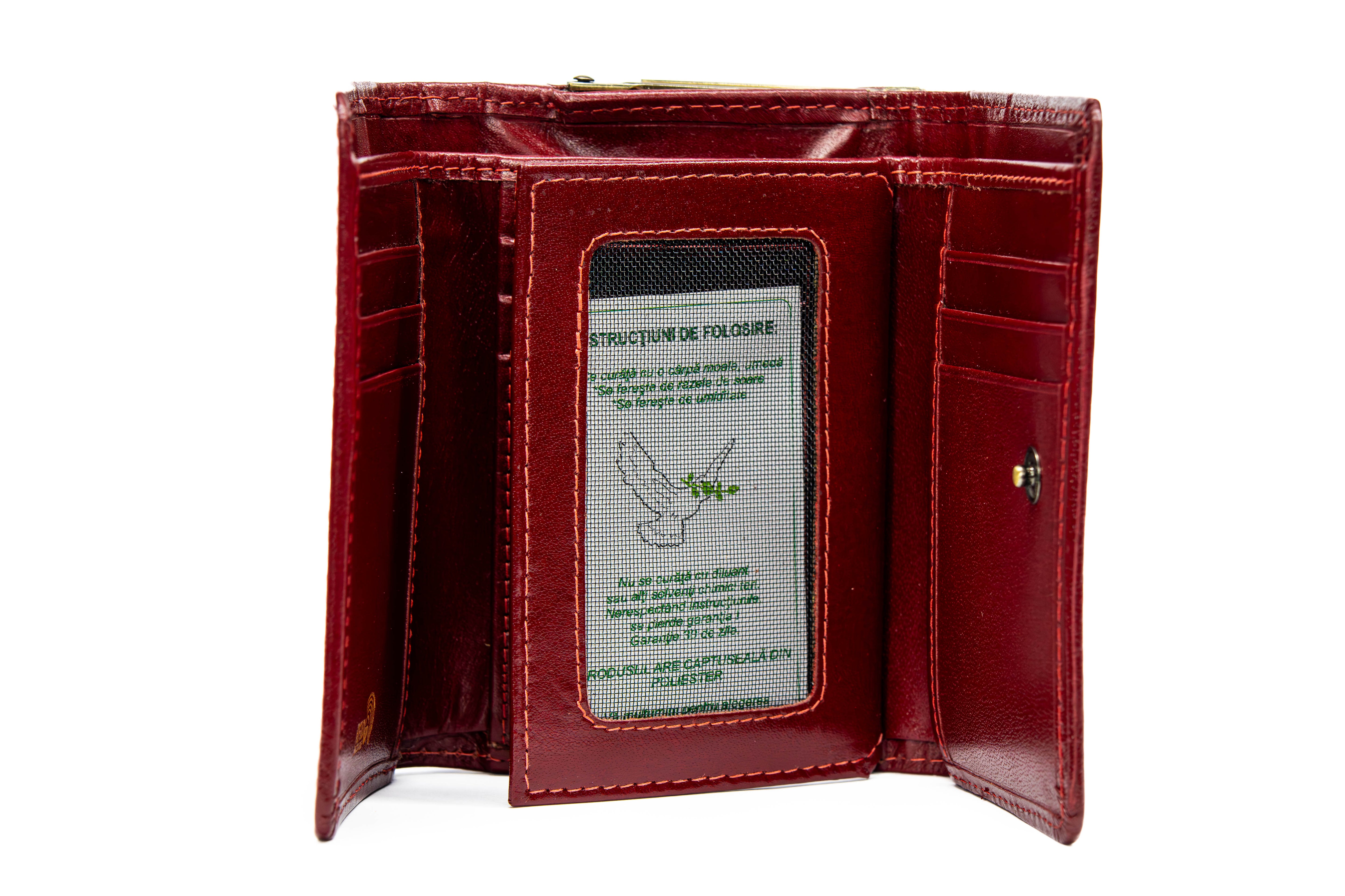 Portofel Elegant de Dama din Piele Naturala Analin Lux Si Eleganta cu Protectie RFID