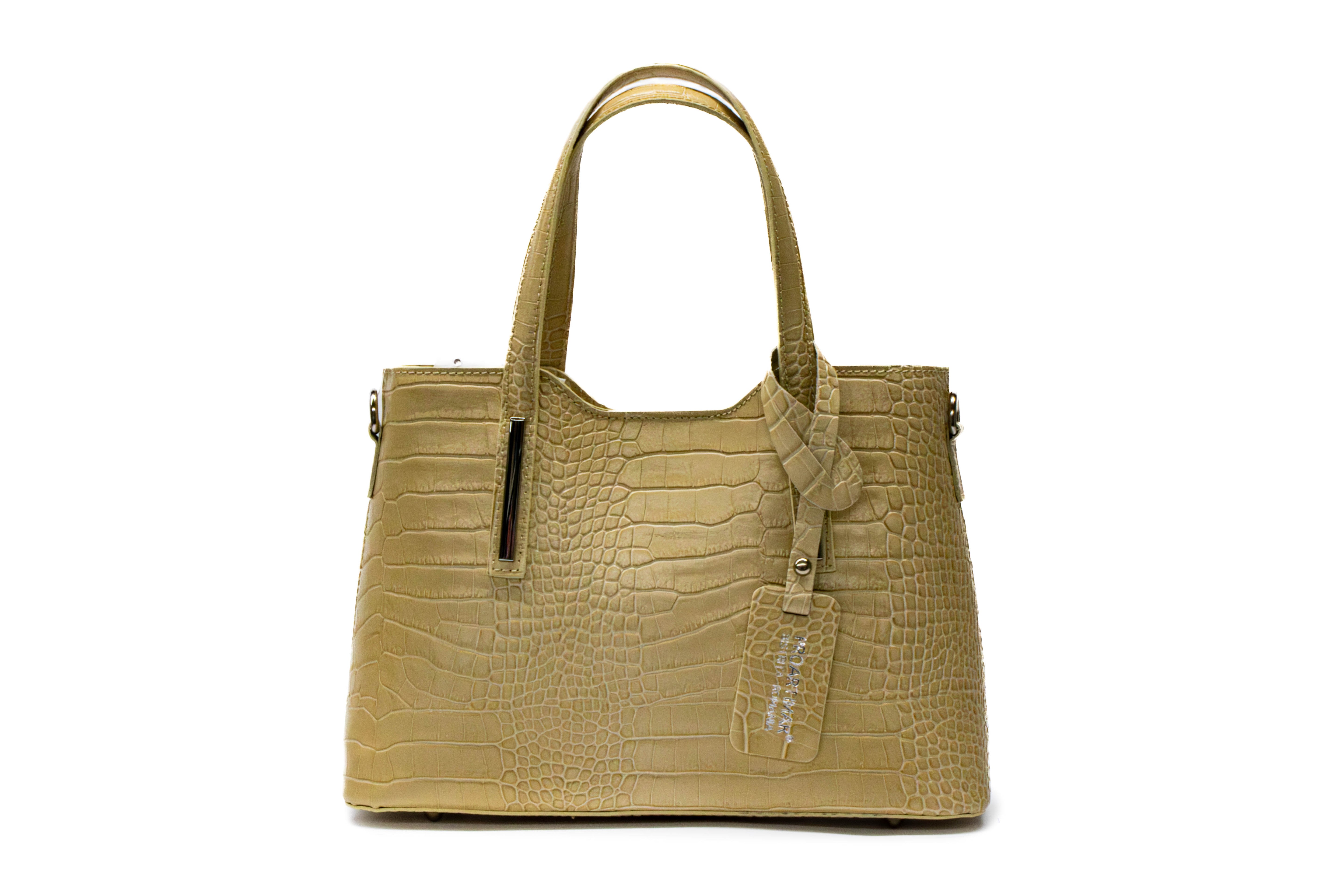 Poseta Dama Piele Naturala Parmelat – Eleganța Dior, Calitate Autentica Croco Crem