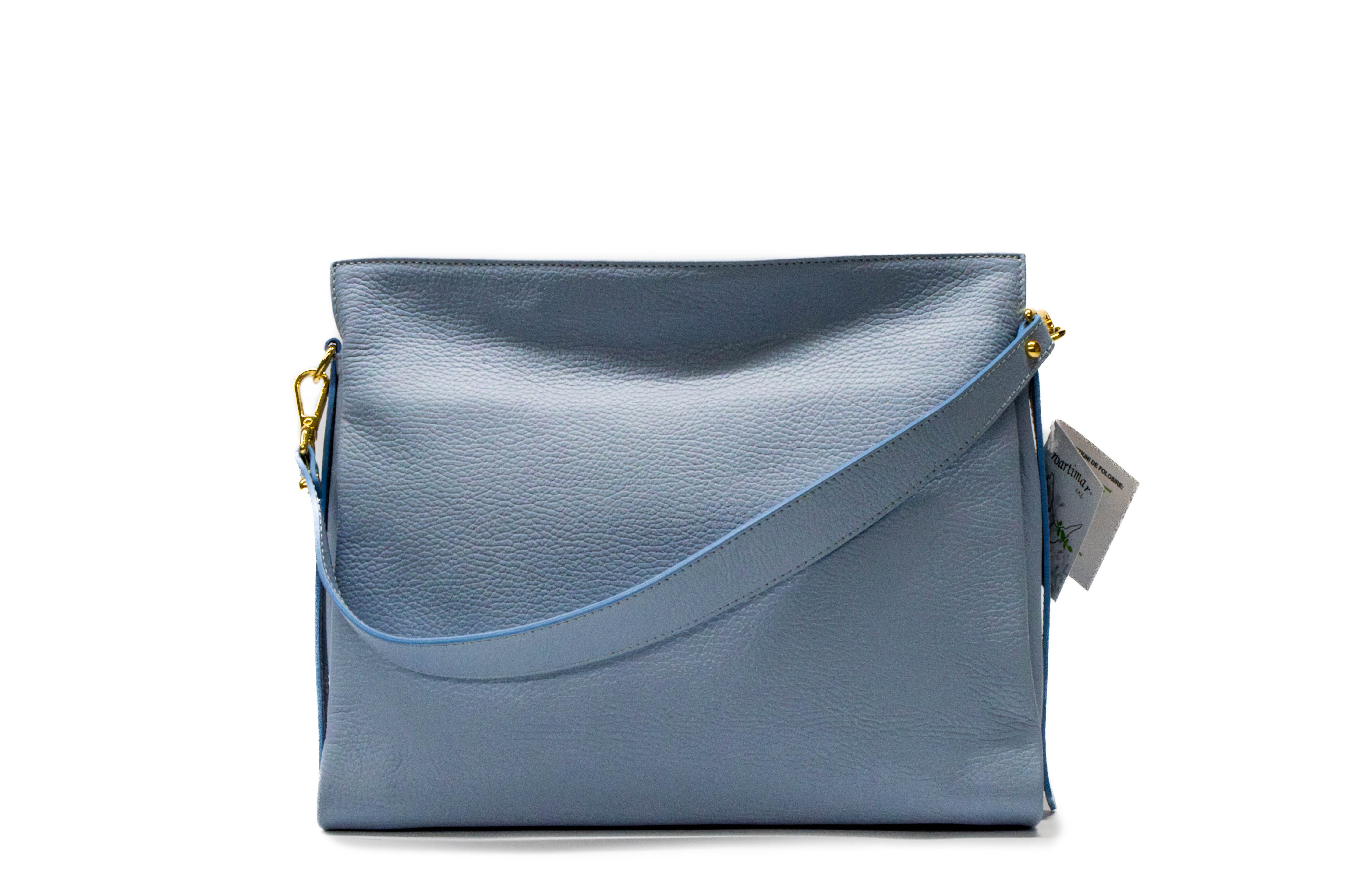 Poseta Dama Piele Naturala Dollar – Calitate Premium, Stil Inconfundabil, Stil Iconic Albastru Marin