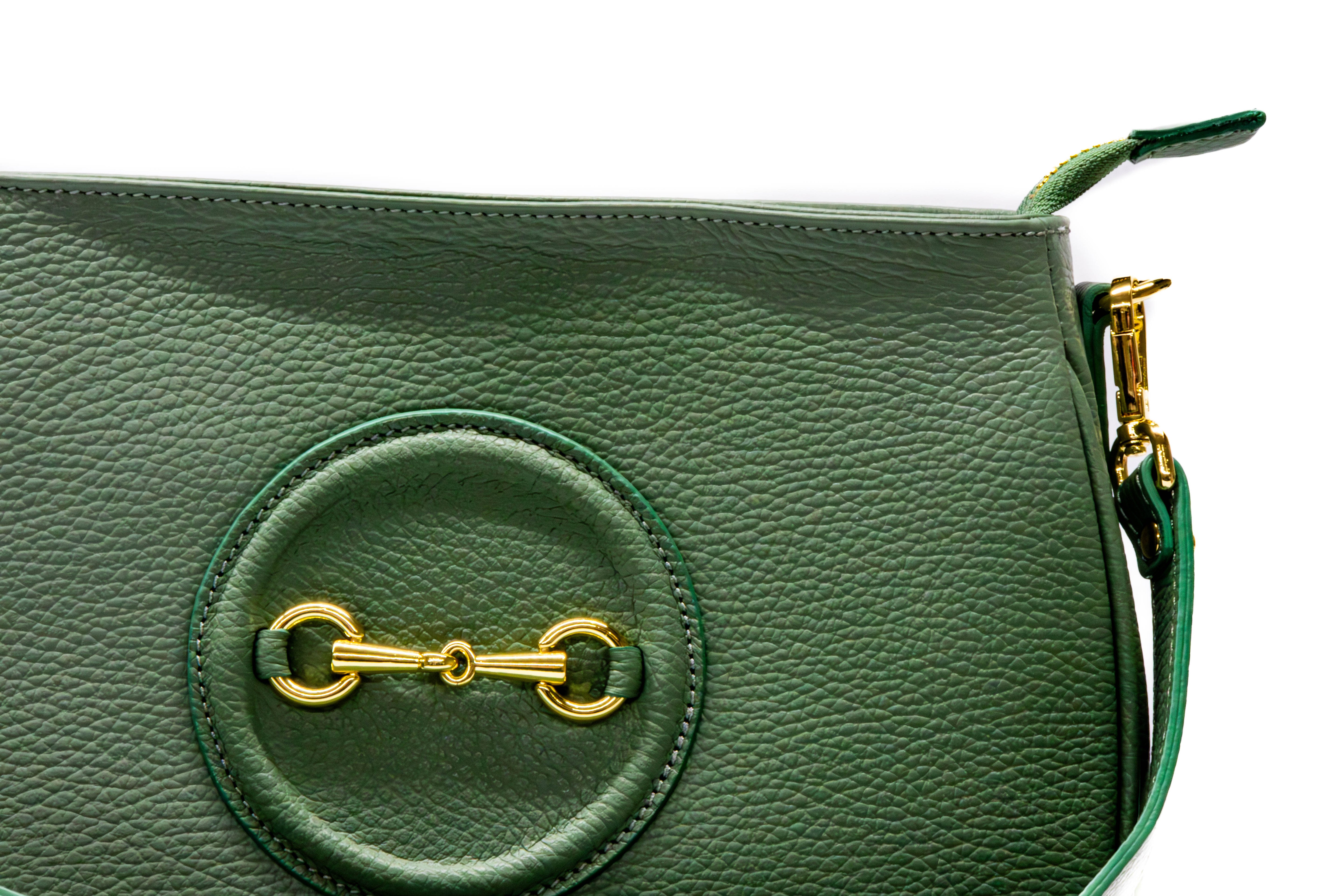 Poseta Dama Piele Naturala Dollar – Lux si Rezistenta Verde