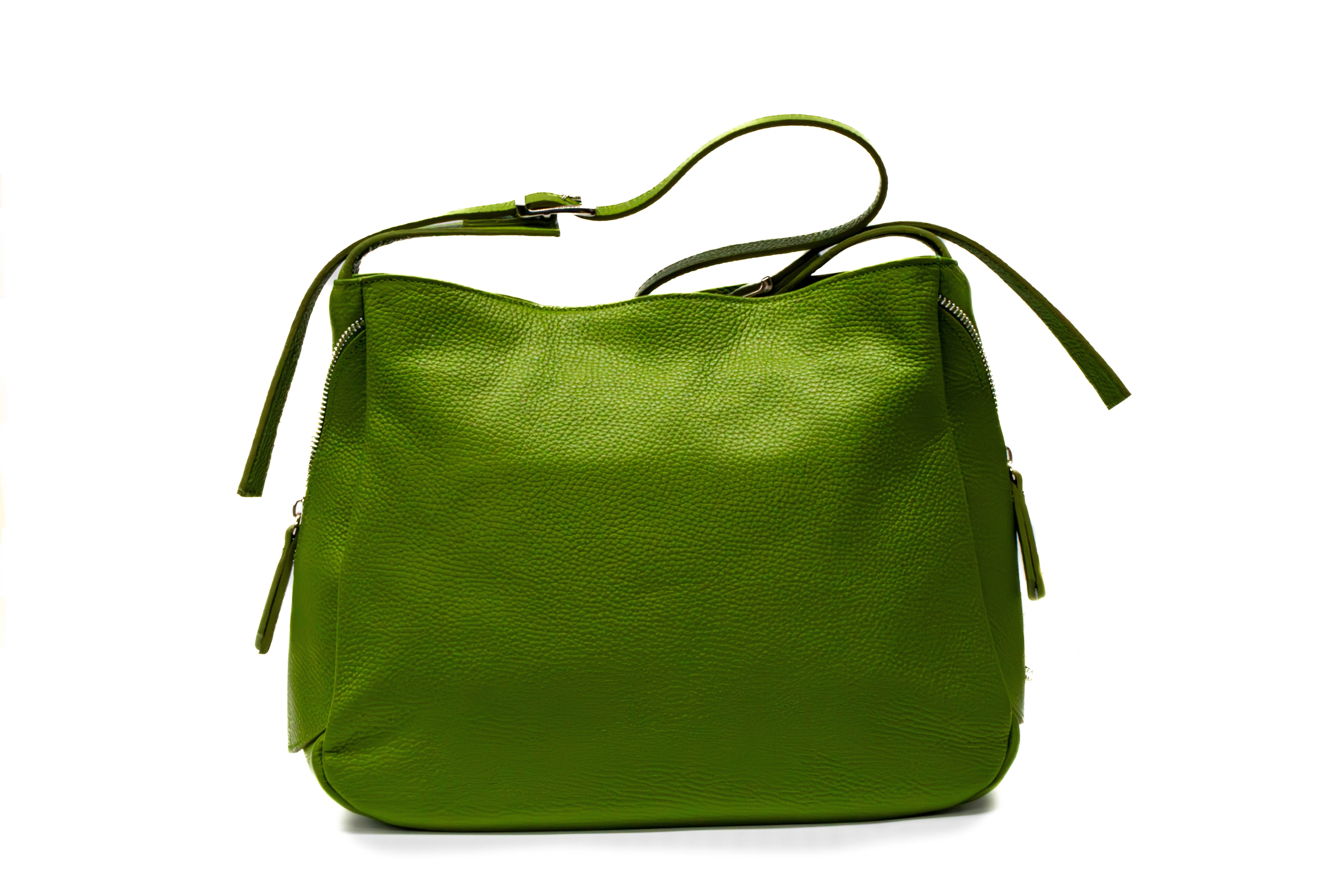 Poseta Sport Dama Piele Naturala Dollar Stilat, Rezistent, Esential Verde