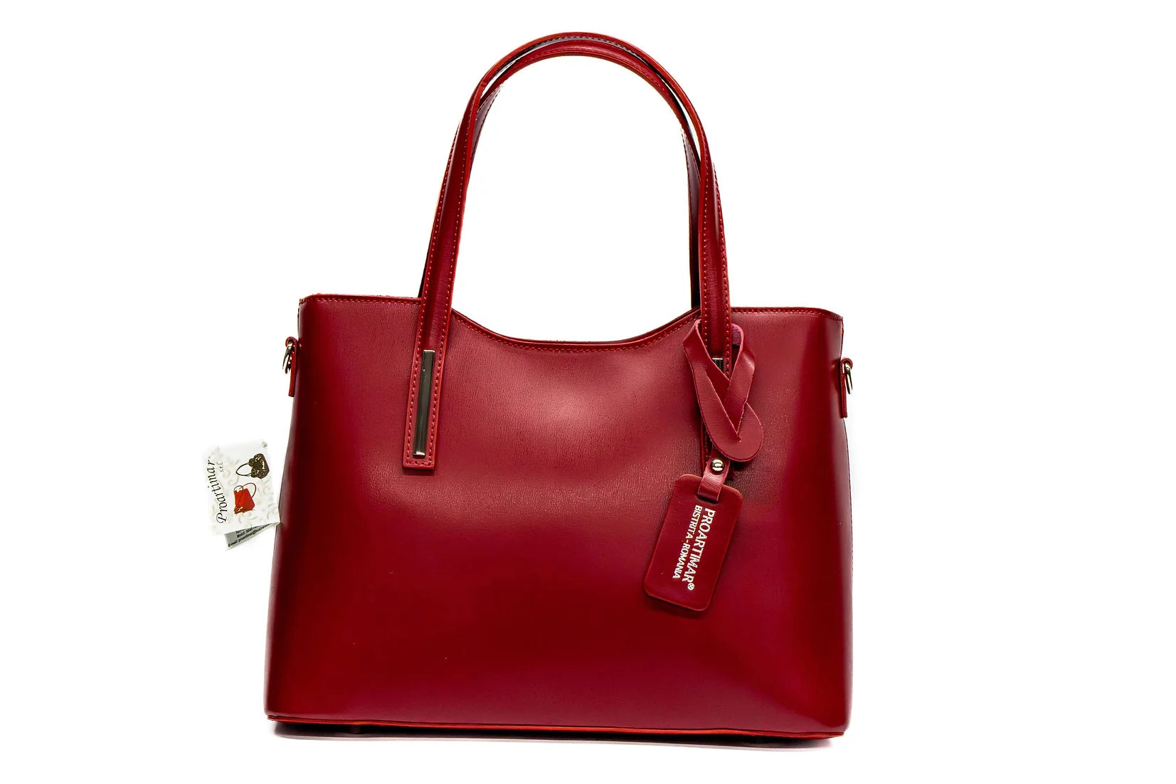 Geanta dama eleganta din piele naturala de vitel parmelat Oriana