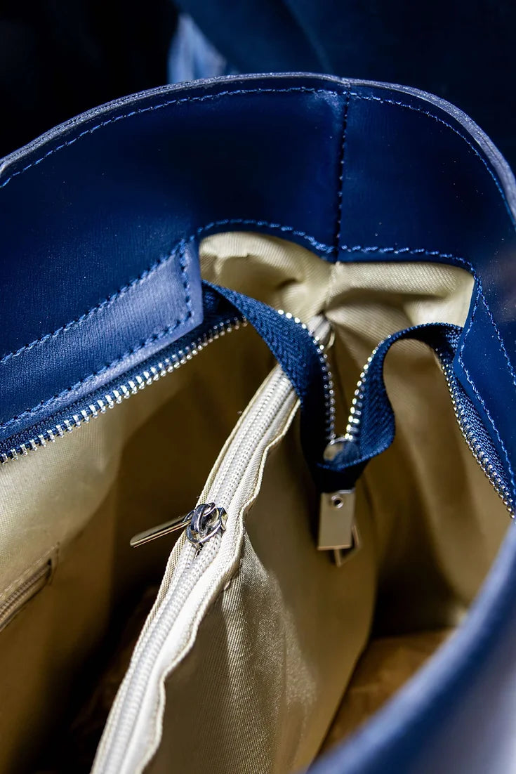 Geanta dama eleganta din piele naturala de vitel parmelat Oriana