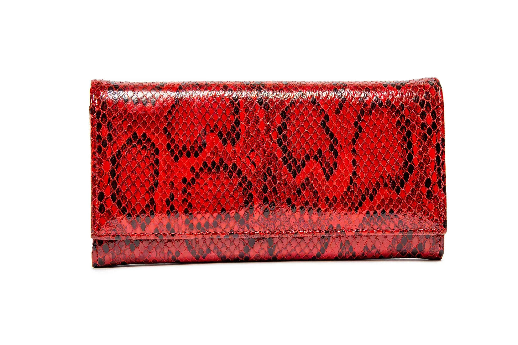 Portofel dama din piele naturala de vitel cu imprimeu Meduza