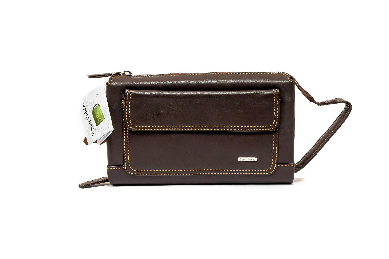 Borseta de mana barbati din piele naturala de vitel box superioara ,protectie RFID 10999