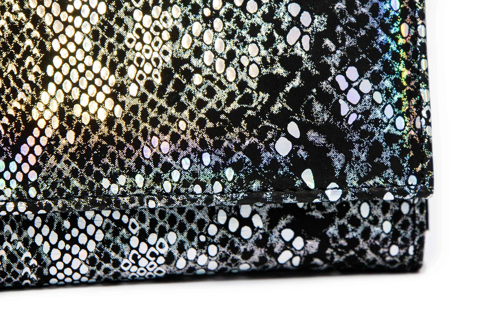 Portofel dama din piele naturala de vitel cu imprimeu