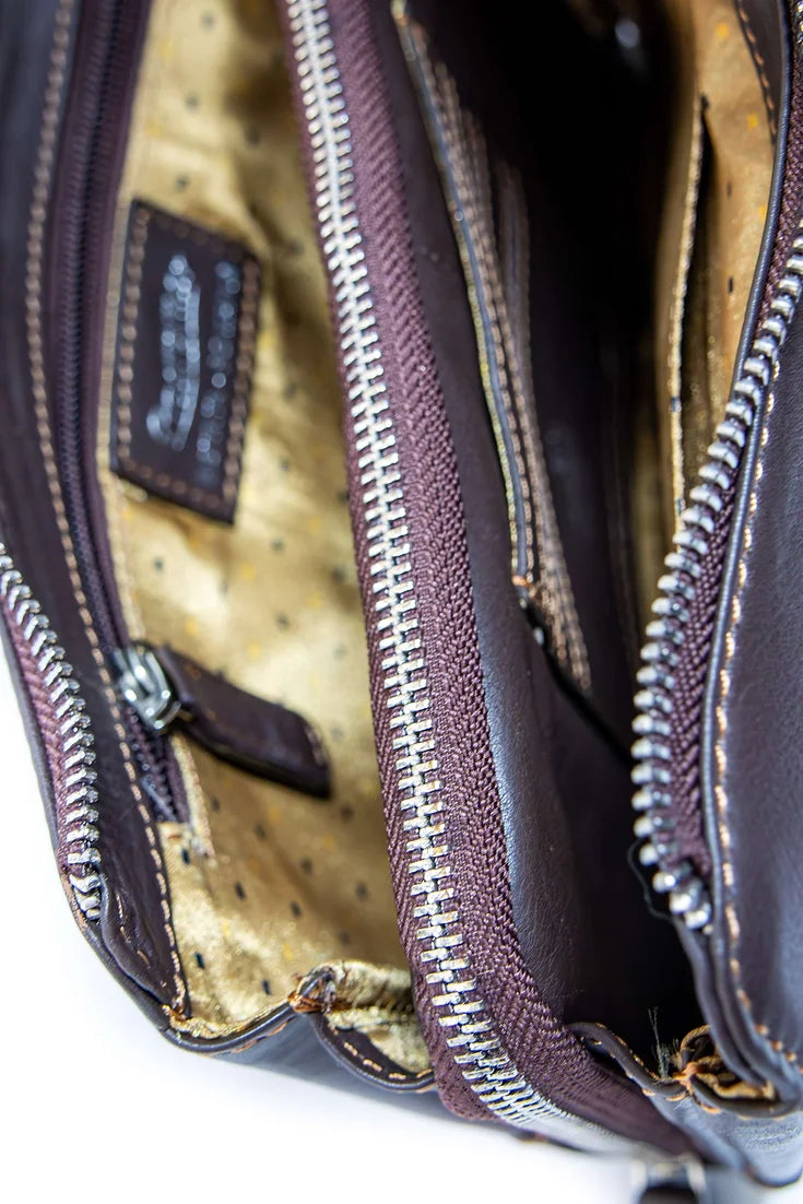 Borseta de mana barbati din piele naturala de vitel box superioara ,protectie RFID 10999