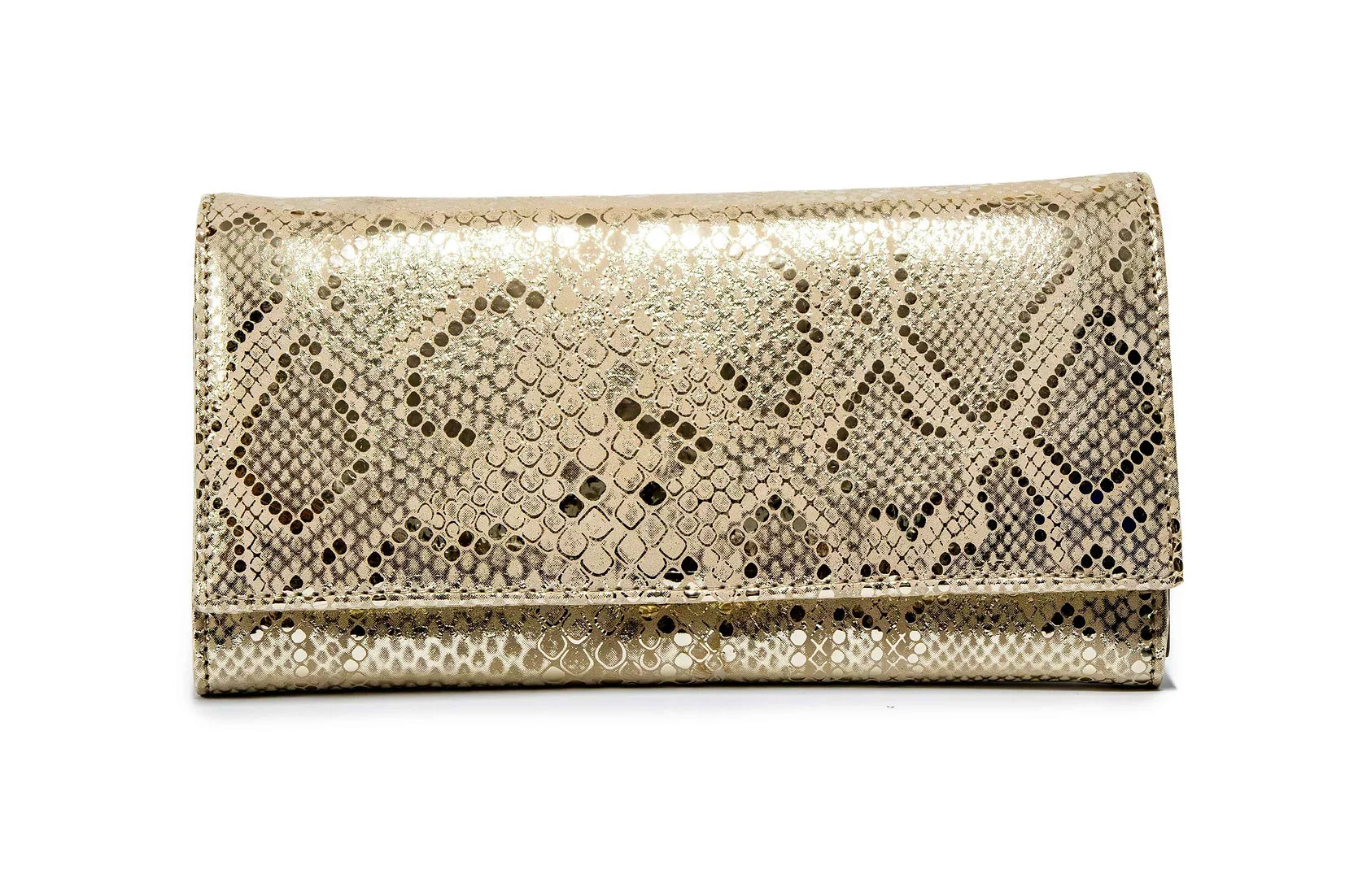 Portofel dama din piele naturala de vitel cu imprimeu Luna