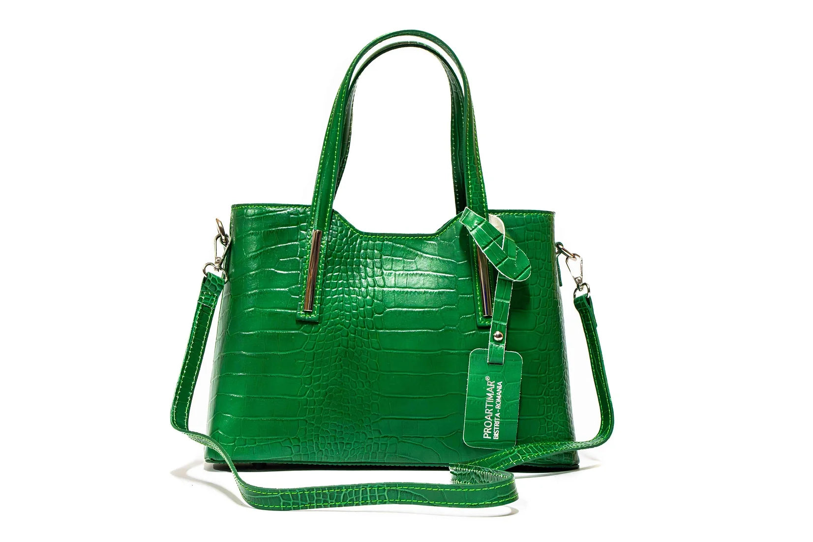 Geanta Dama Eleganta din piele naturala cu imprimeu Croco , eleganta , luxoasa, Premium,compartimentare practica