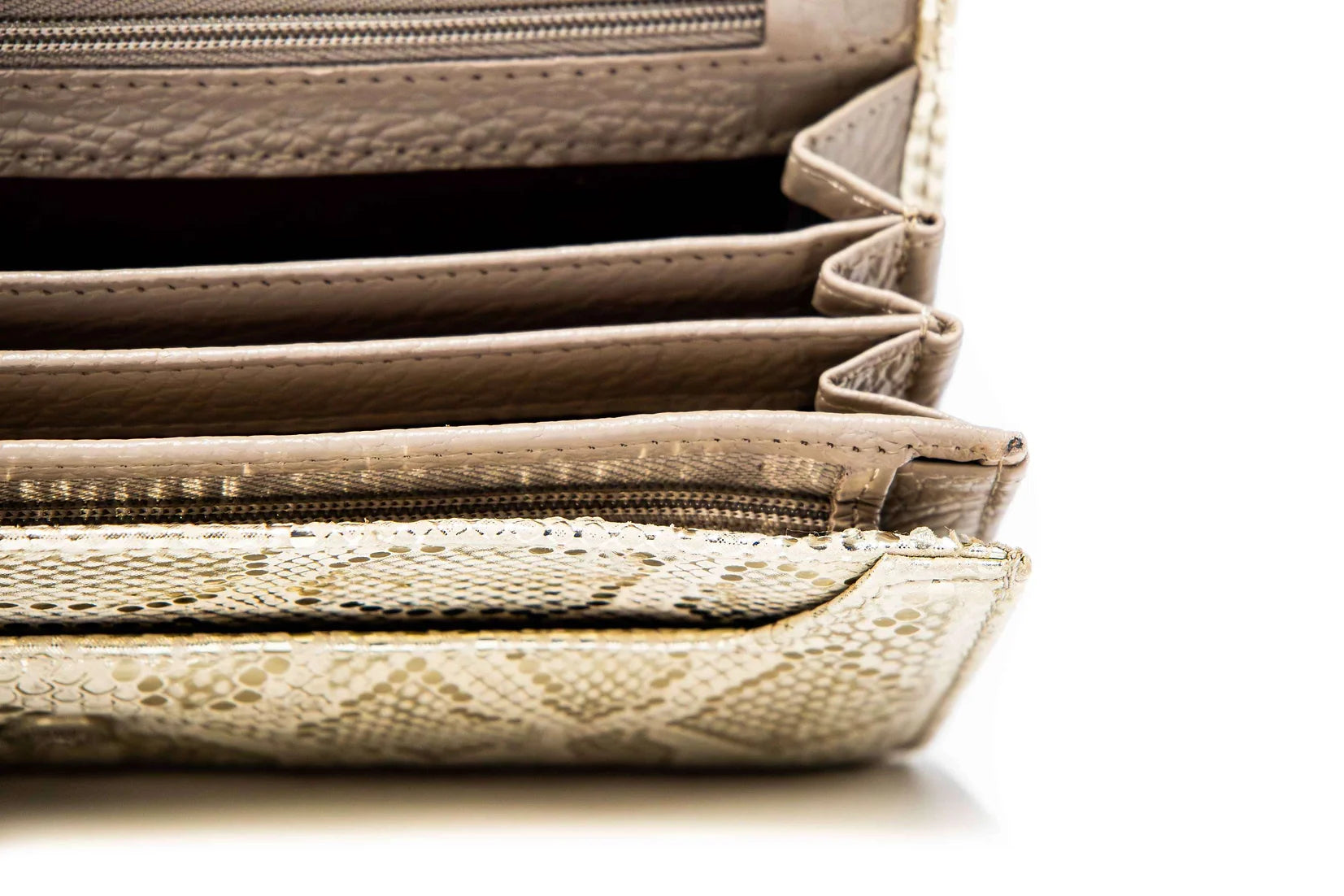 Portofel dama din piele naturala de vitel cu imprimeu Luna