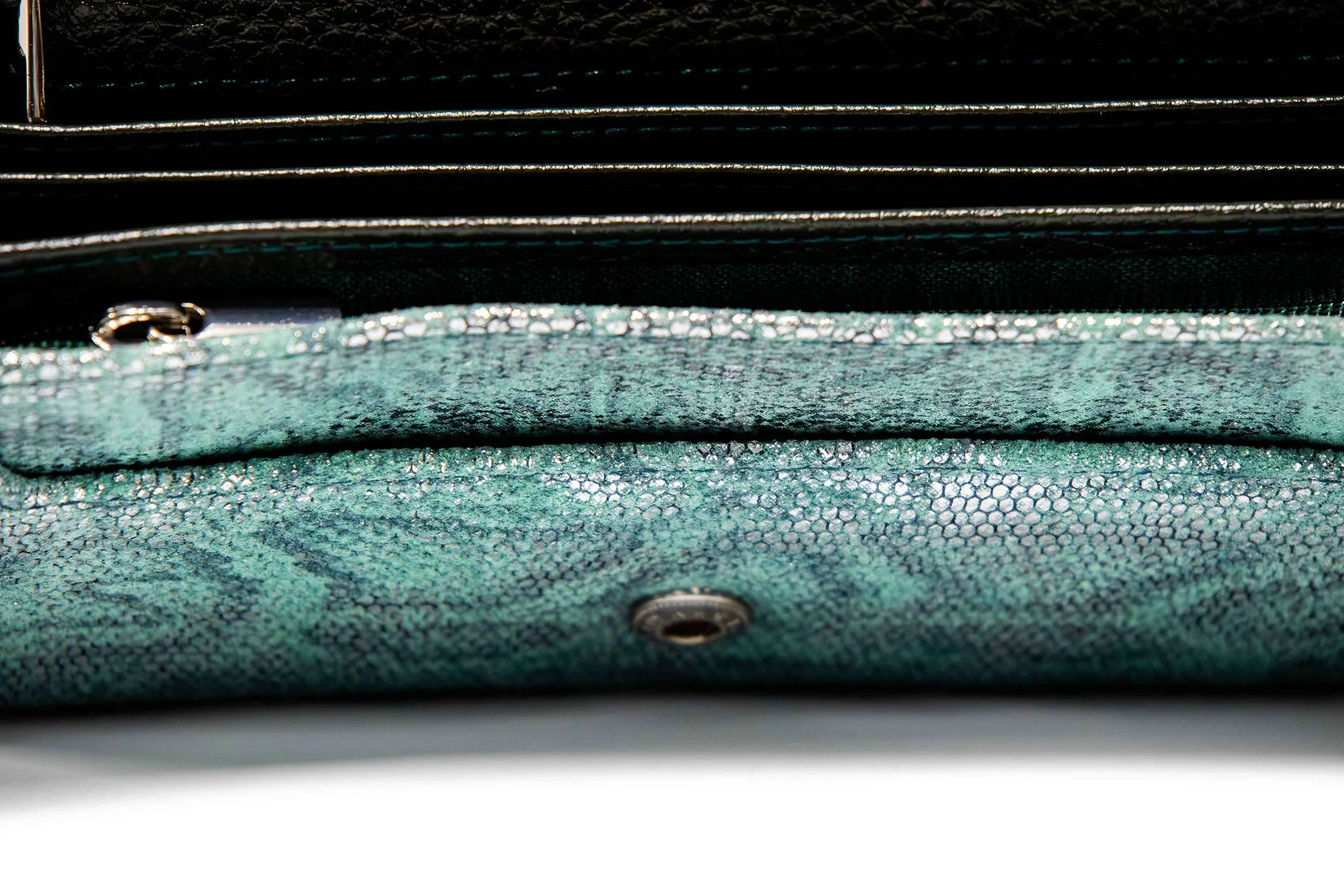 Portofel dama din piele naturala de vitel cu imprimeu Etolie