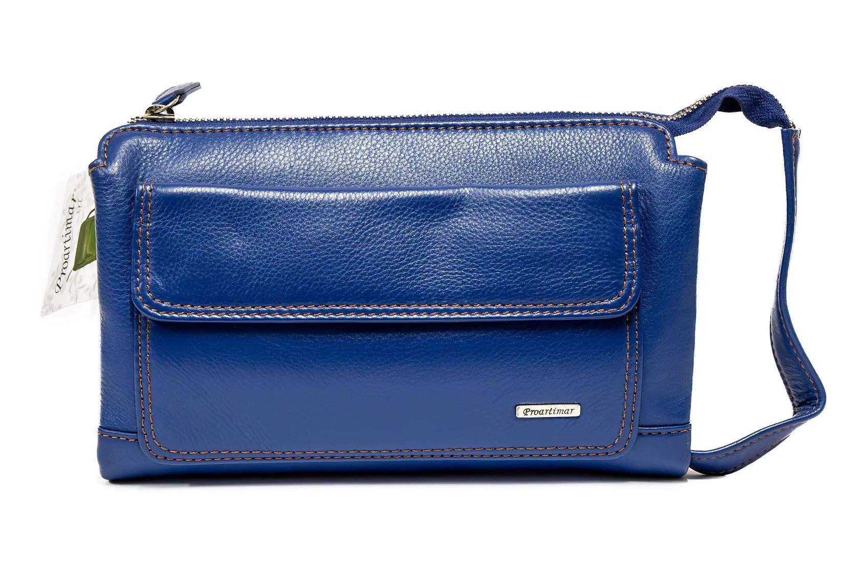 Borseta de mana barbati din piele naturala de vitel box superioara ,protectie RFID 10999