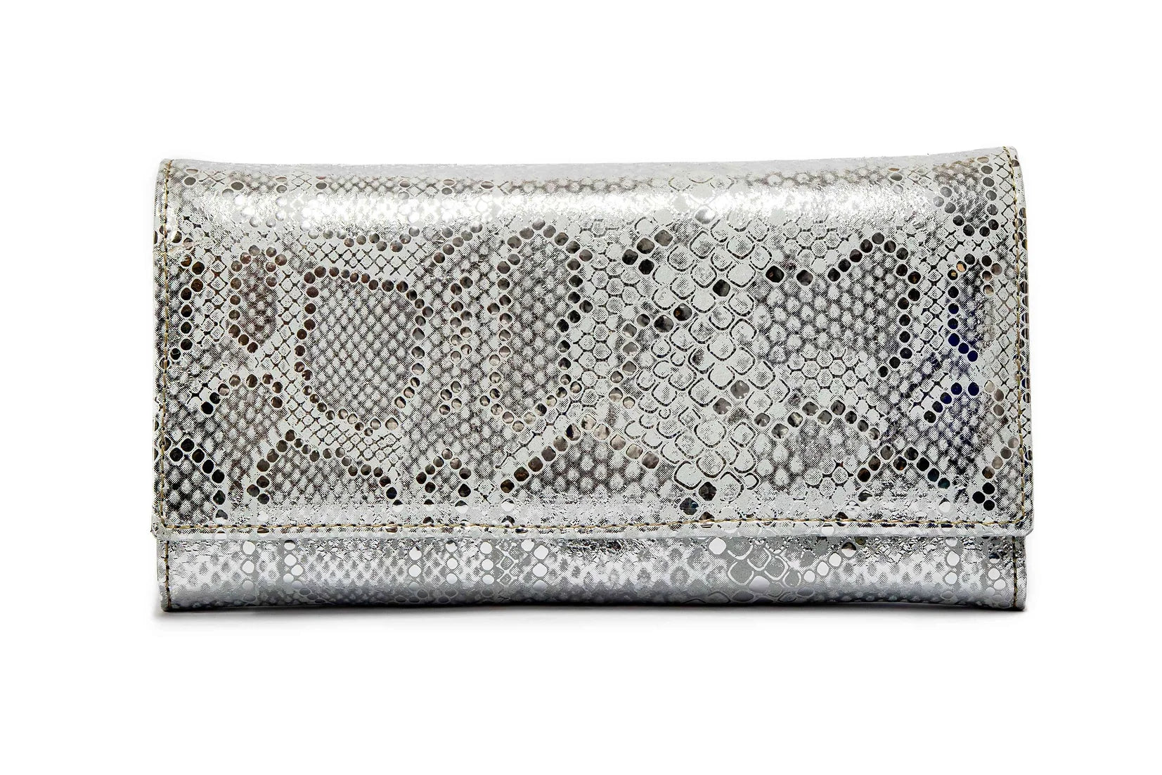 Portofel dama din piele naturala de vitel cu imprimeu Opulence