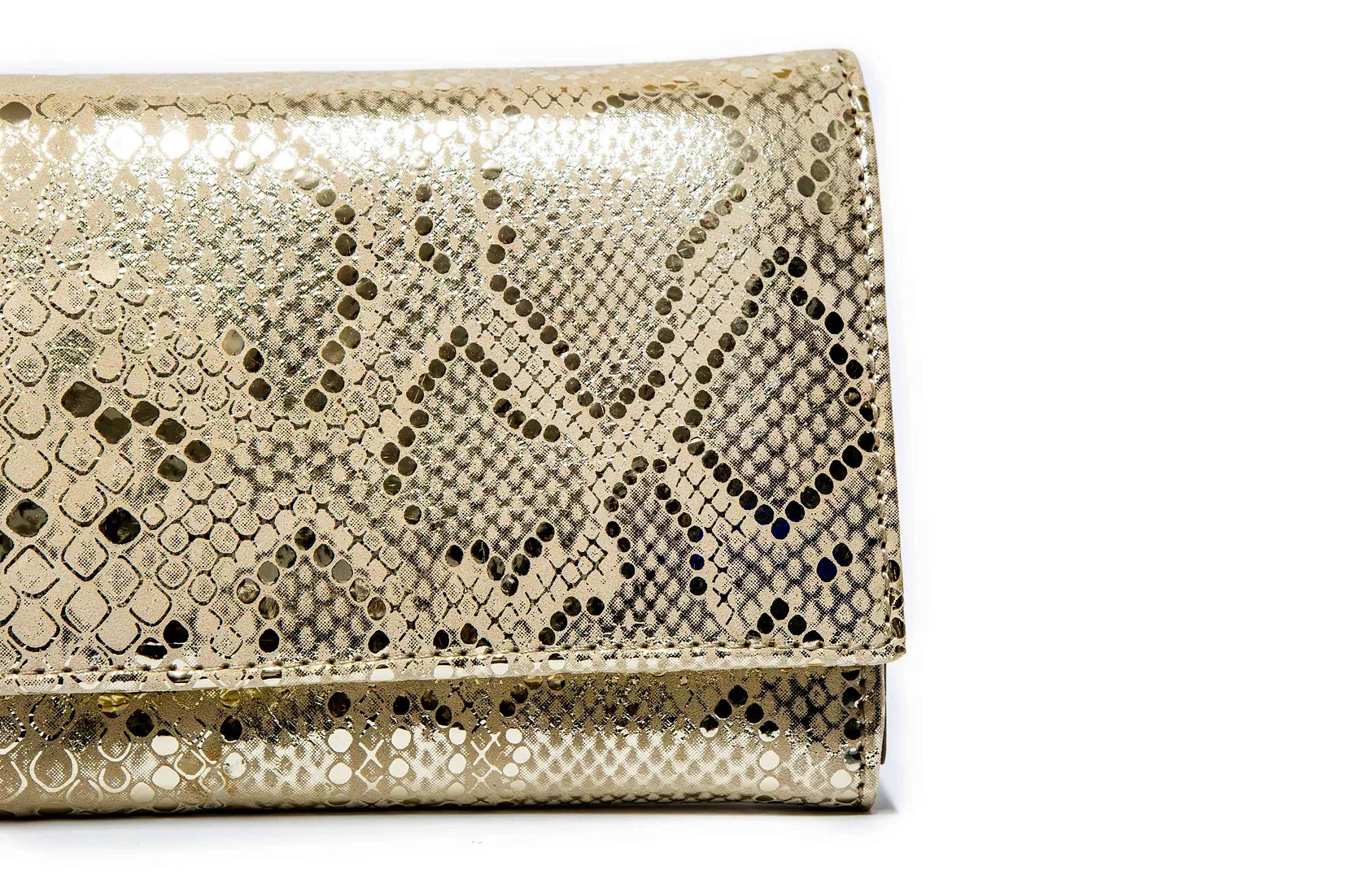 Portofel dama din piele naturala de vitel cu imprimeu Luna