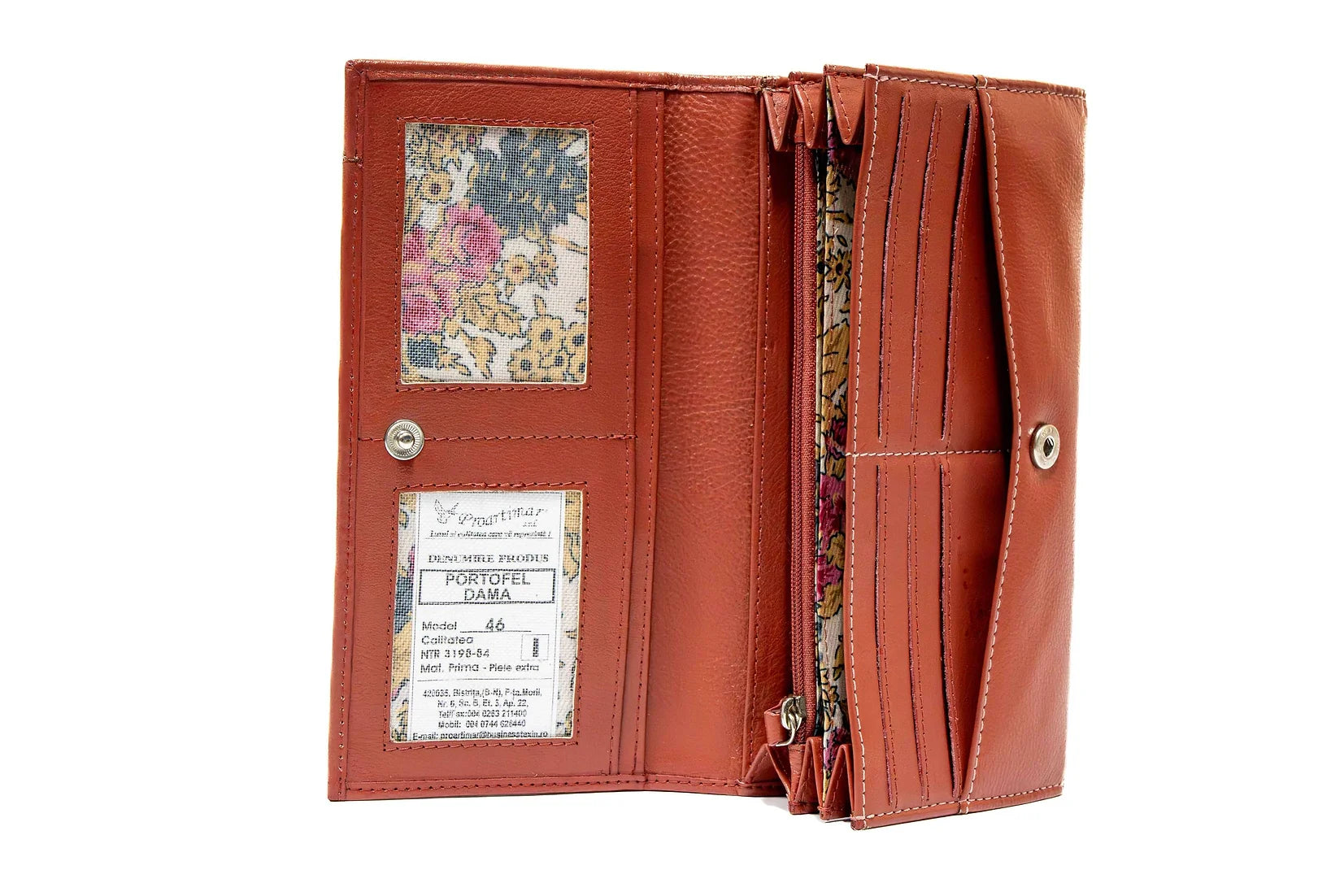 Portofel dama din piele naturala de vitel HERITAGE