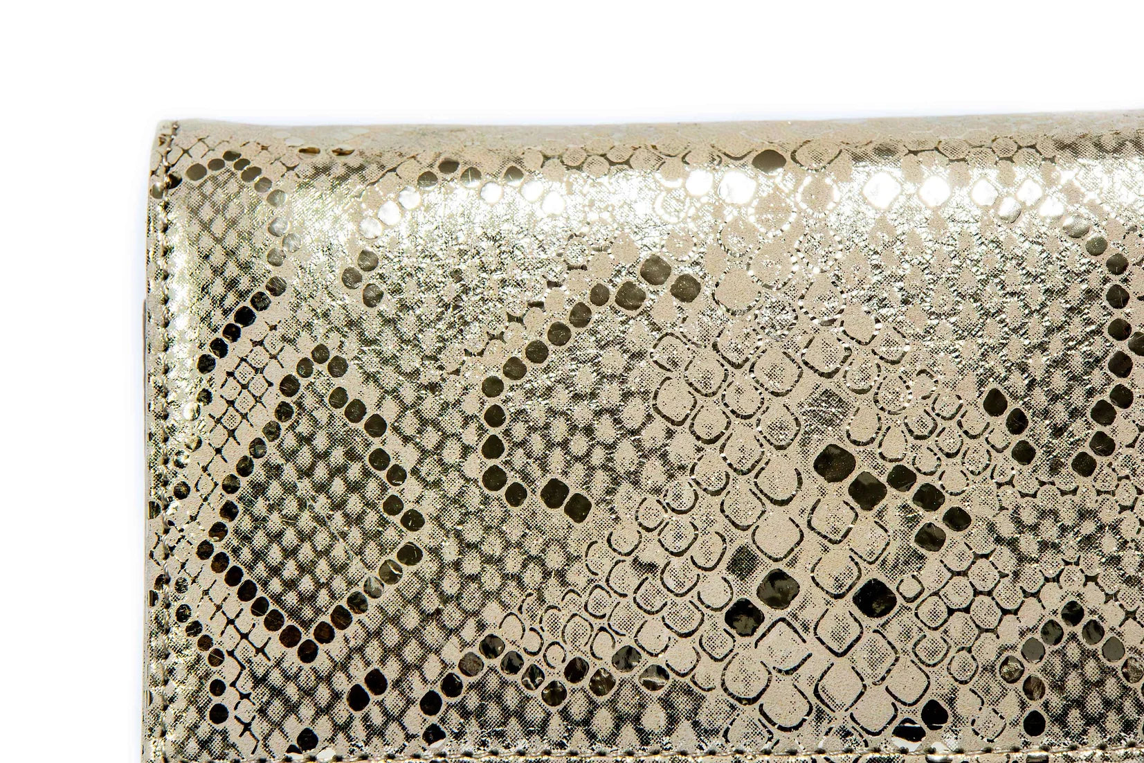 Portofel dama din piele naturala de vitel cu imprimeu Luna