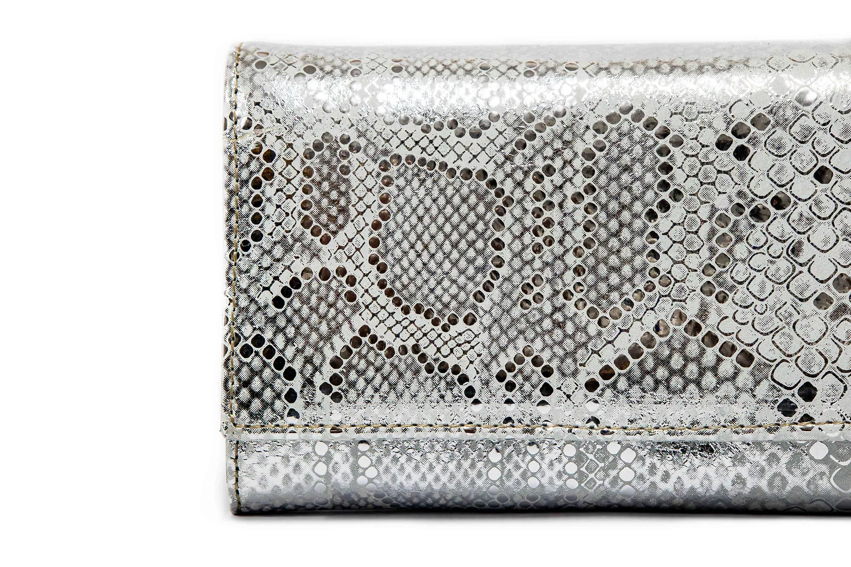 Portofel dama din piele naturala de vitel cu imprimeu Opulence