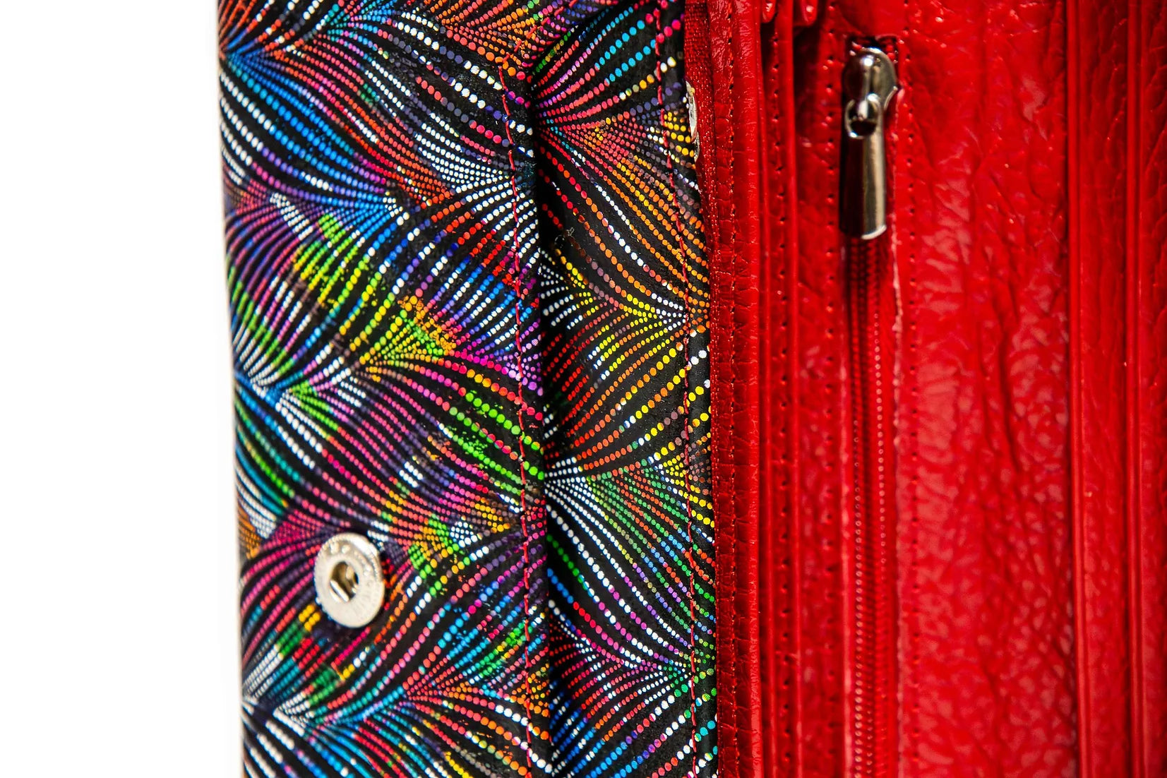 Portofel dama din piele naturala de vitel cu imprimeu Seraphina