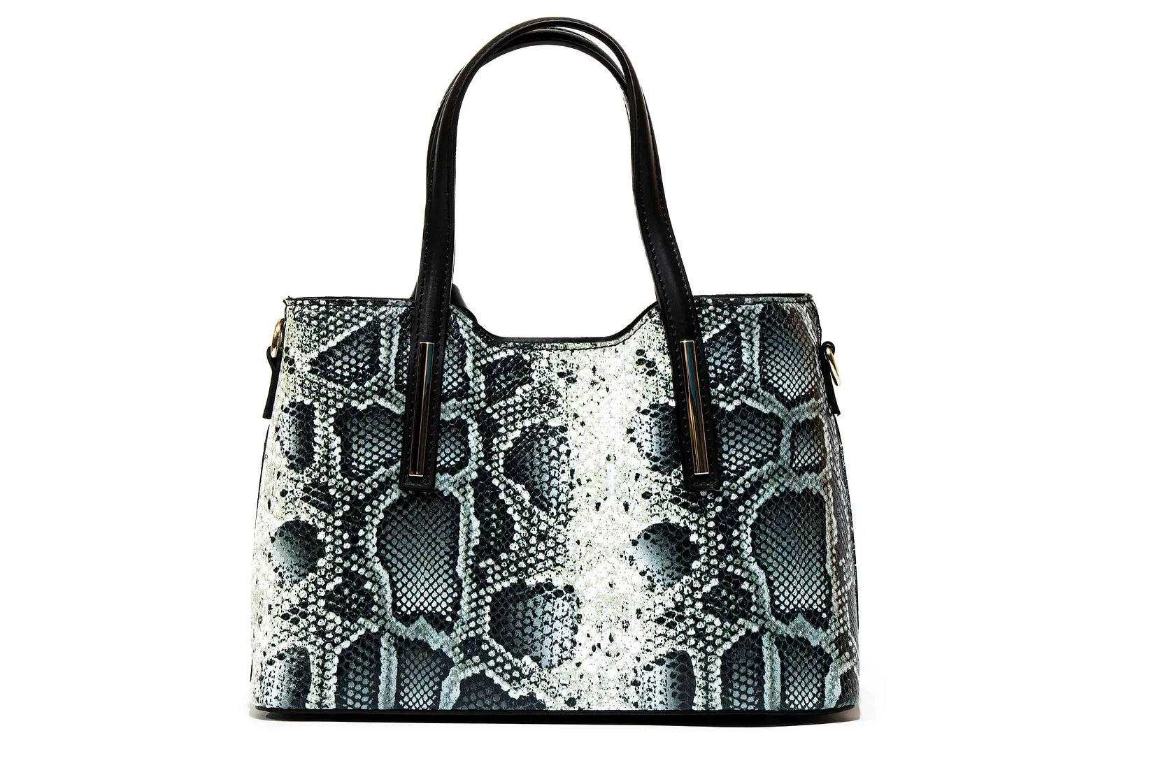 Geanta dama eleganta din piele naturala de vitel imprimeu PYTHON