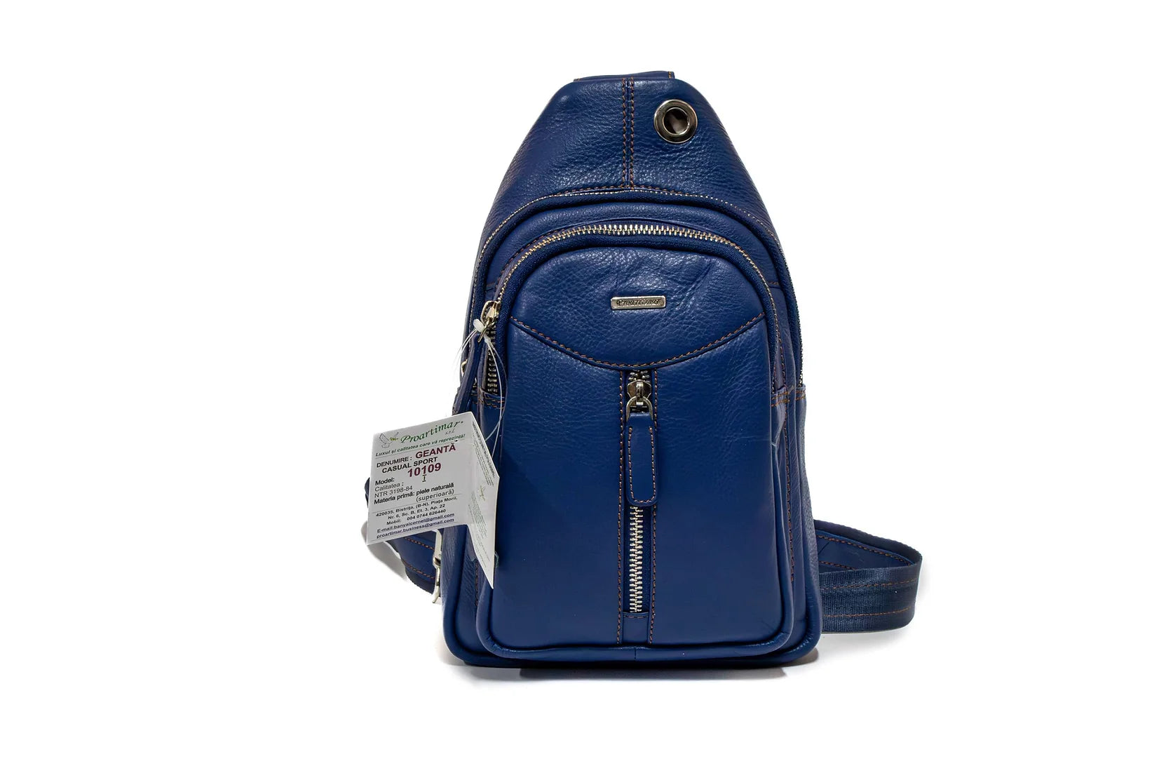 Geanta unisex sport din piele naturala de vitel tip DOLLAR 10109