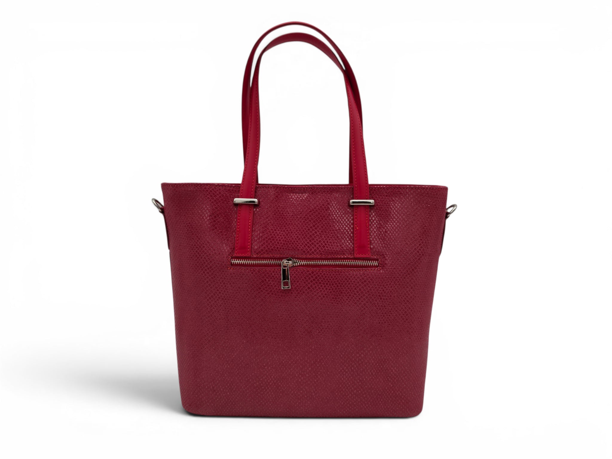 Poșetă Damă din Piele Naturală Velur cu Imprimeu Elegant Tania