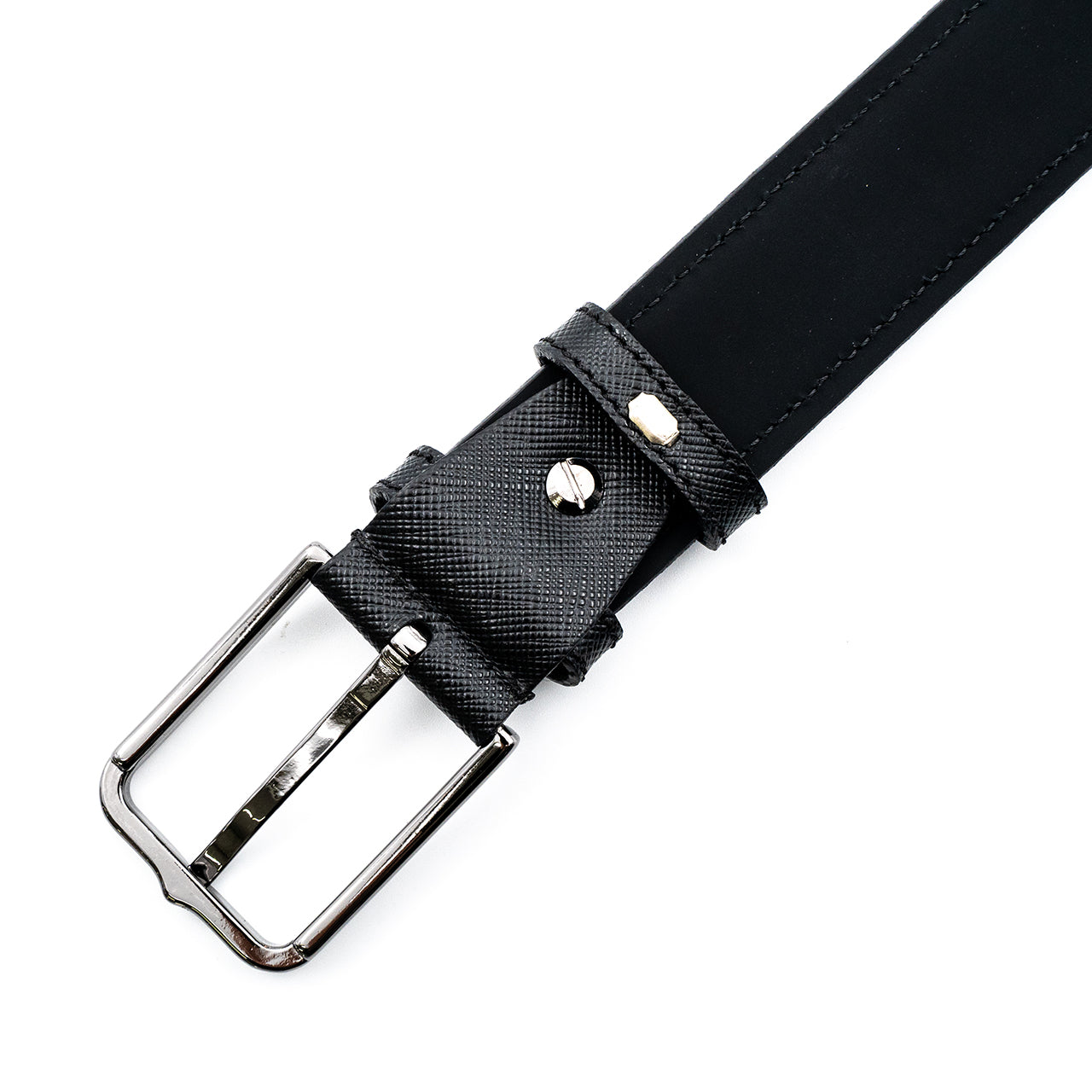 Curea de Bărbați Multi-Strat din Piele Naturală Saffiano 3.5 CM– Arhitectură Premium și Rafinament Italian