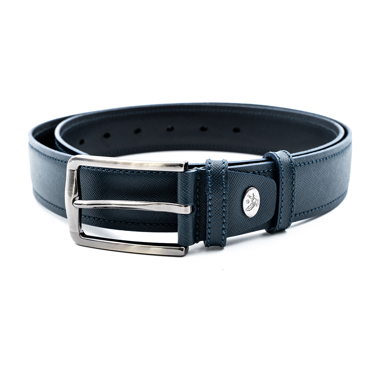 Curea de Bărbați Multi-Strat din Piele Naturală Saffiano 3.5 CM– Arhitectură Premium și Rafinament Italian
