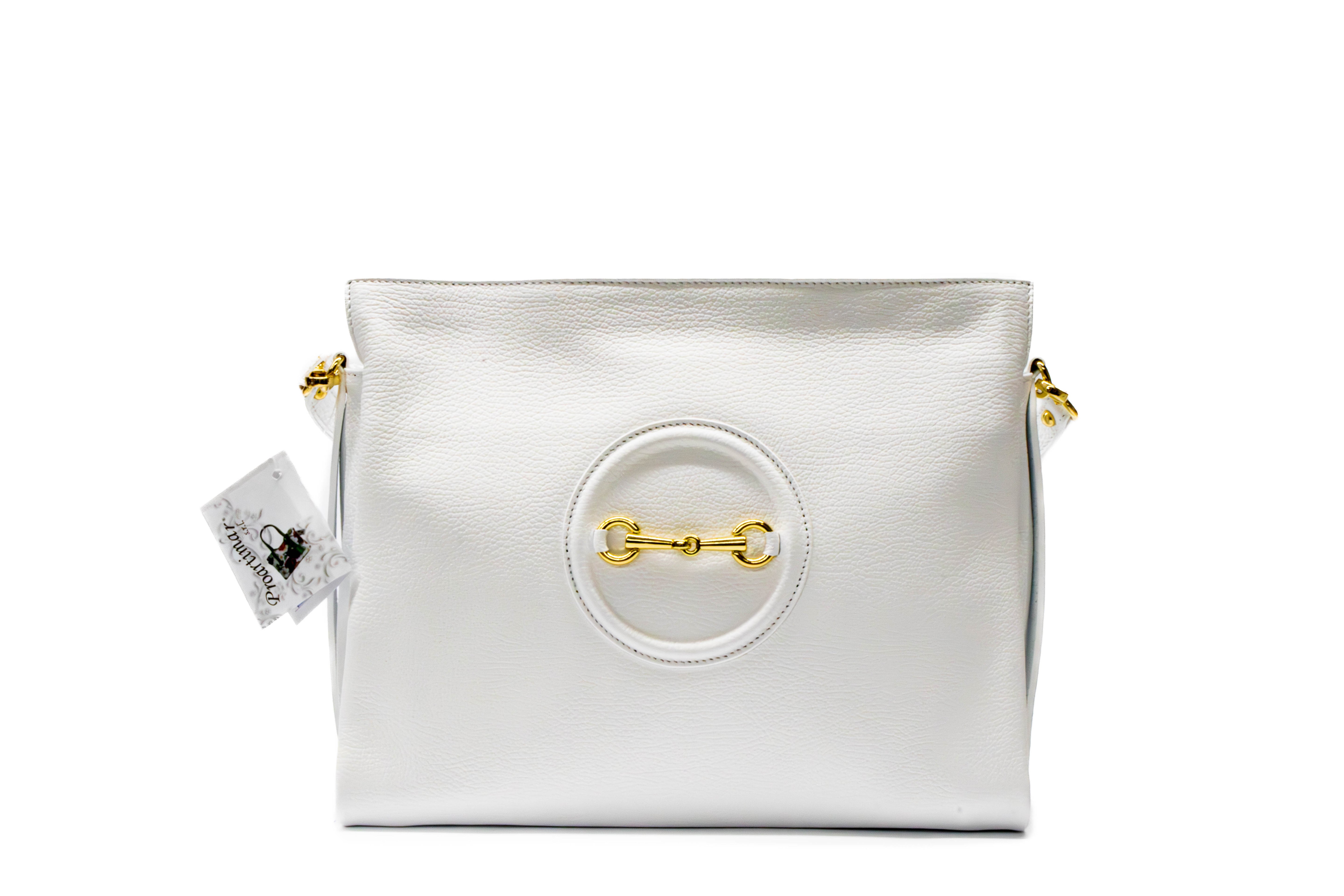 Poseta Dama Piele Naturala Dollar – Calitate Premium, Stil Inconfundabil, Stil Iconic Alb
