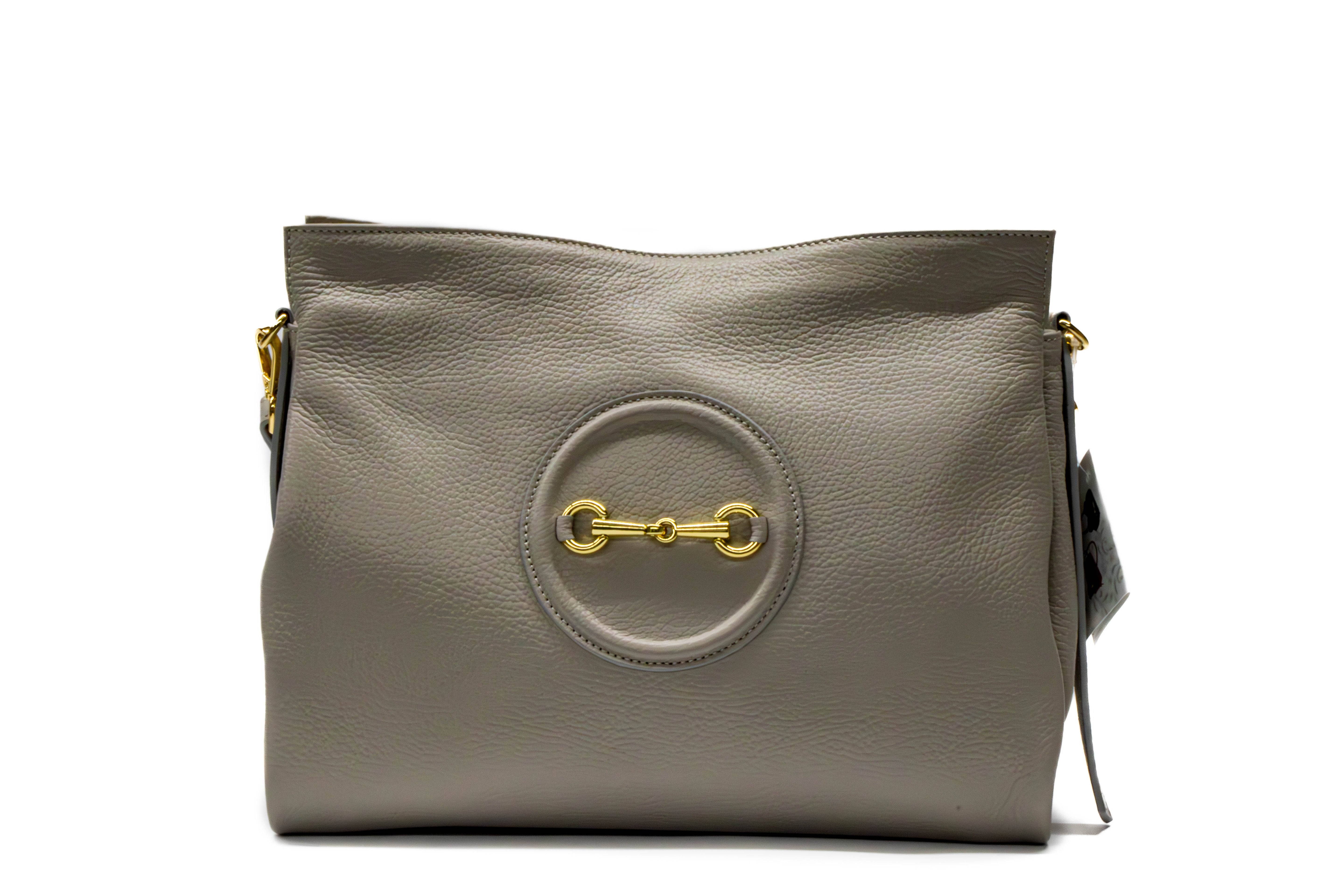 Poseta Dama Piele Naturala Dollar – Calitate Premium, Stil Inconfundabil, Stil Iconic Gri Deschis